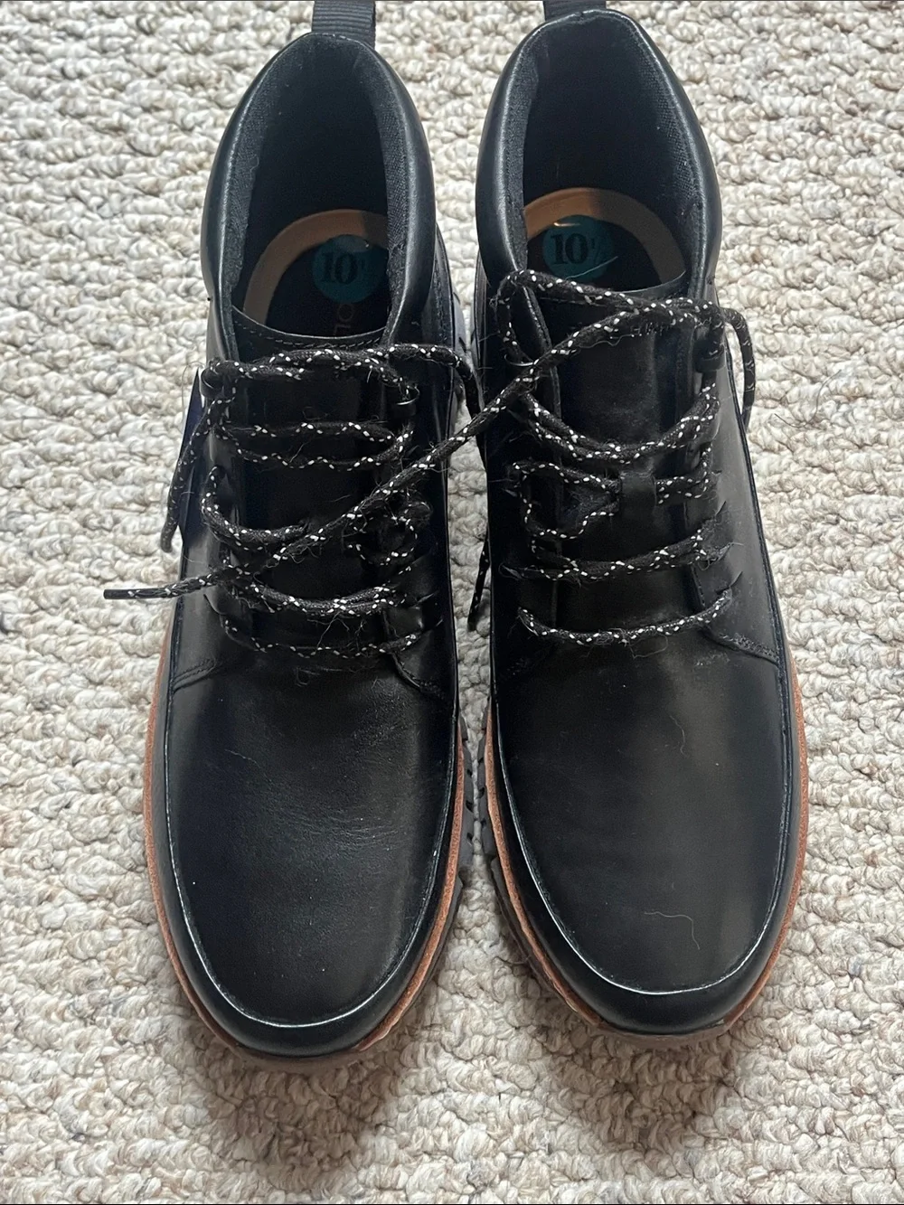 Cole Haan Men's Black Casual Lace-Up Ankle Boots